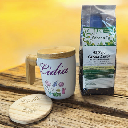 Pack de té con Taza y Posavasos