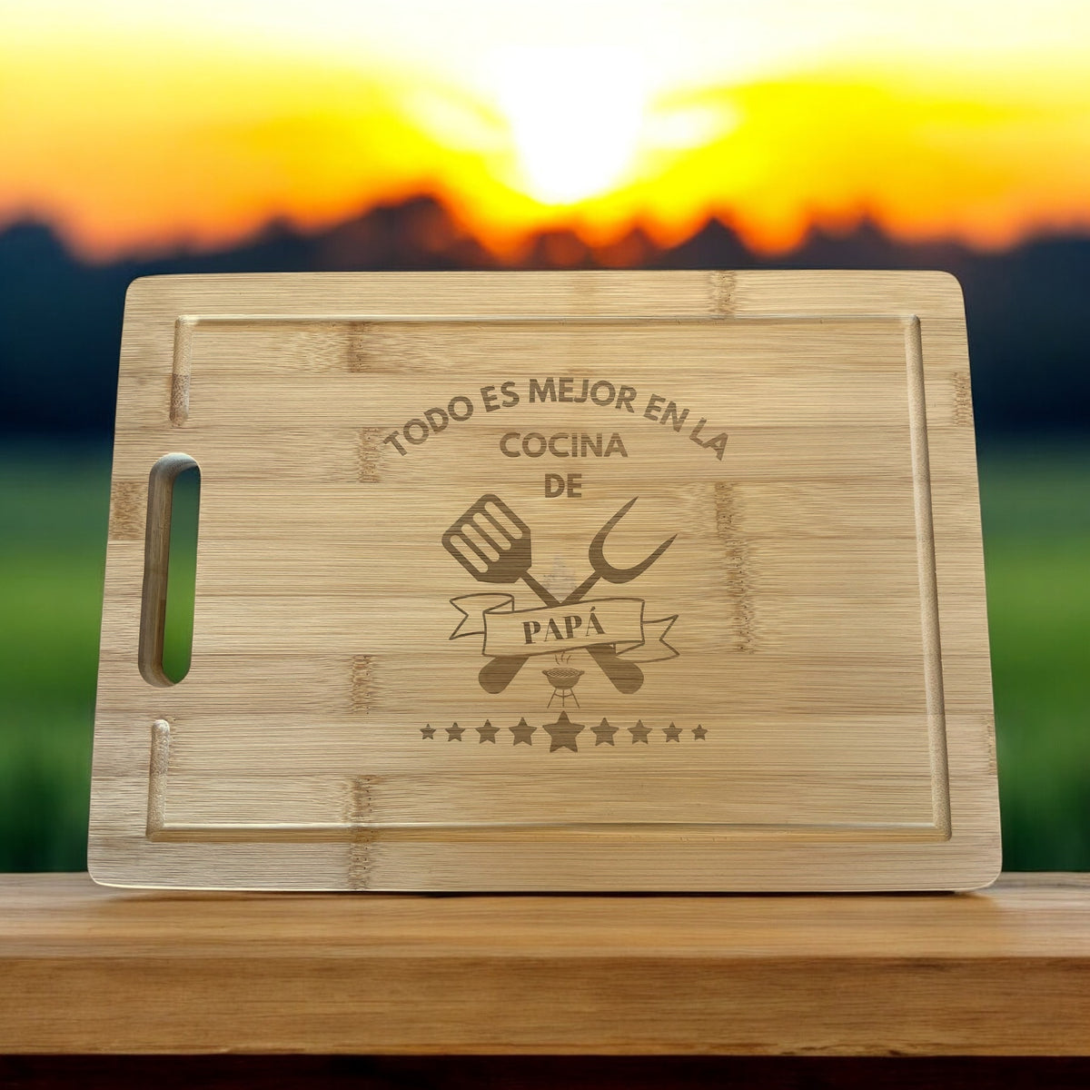 Tabla de cortar grabada