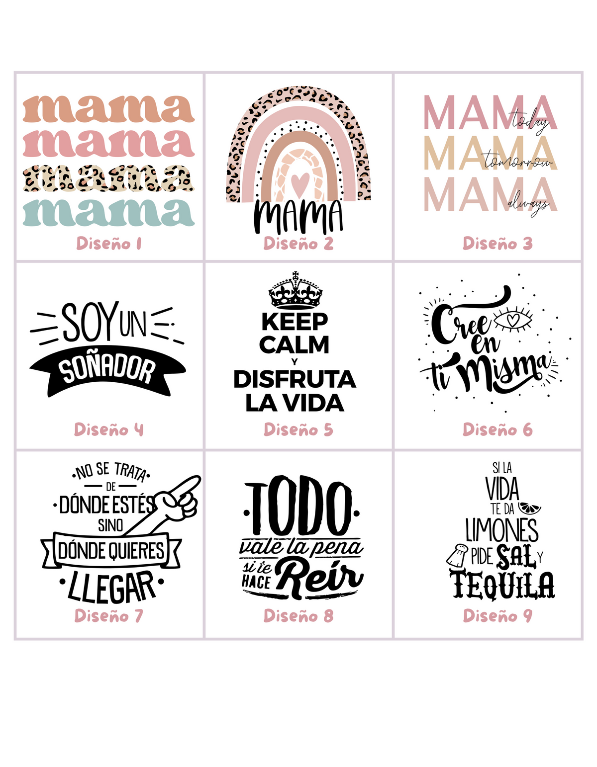 Tazas con diseños
