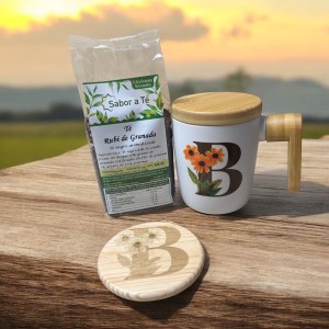 Pack de té con Taza y Posavasos