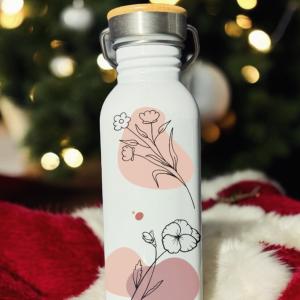 Botella Termo con tapa de Bambú