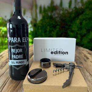 CONJUNTO BOTELLA + PACK SACACORCHOS
