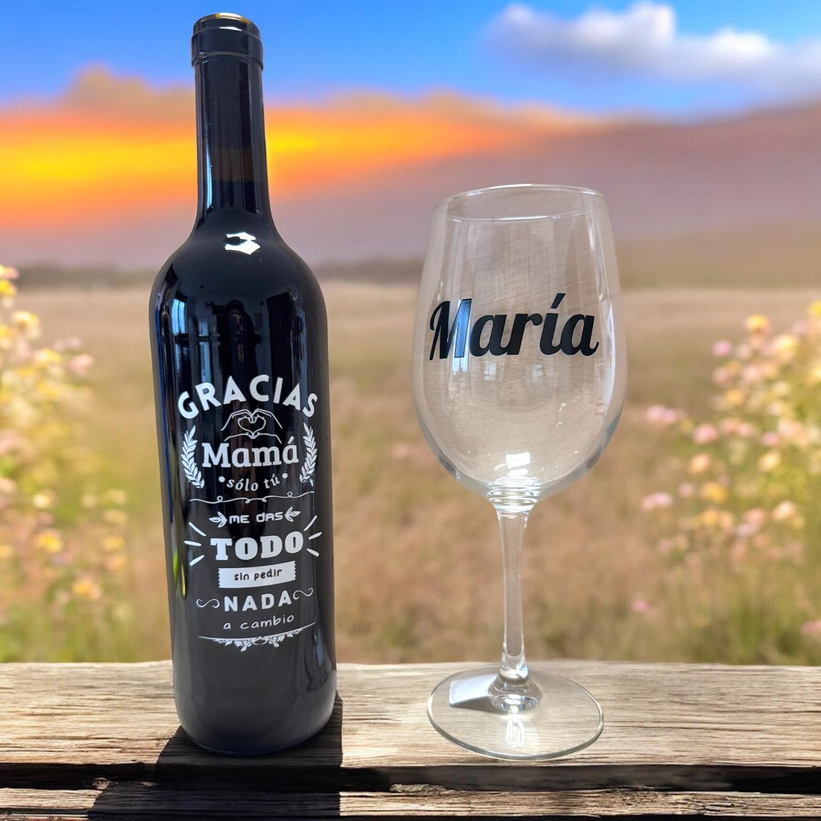 BOTELLA + COPA DÍA DE LA MADRE